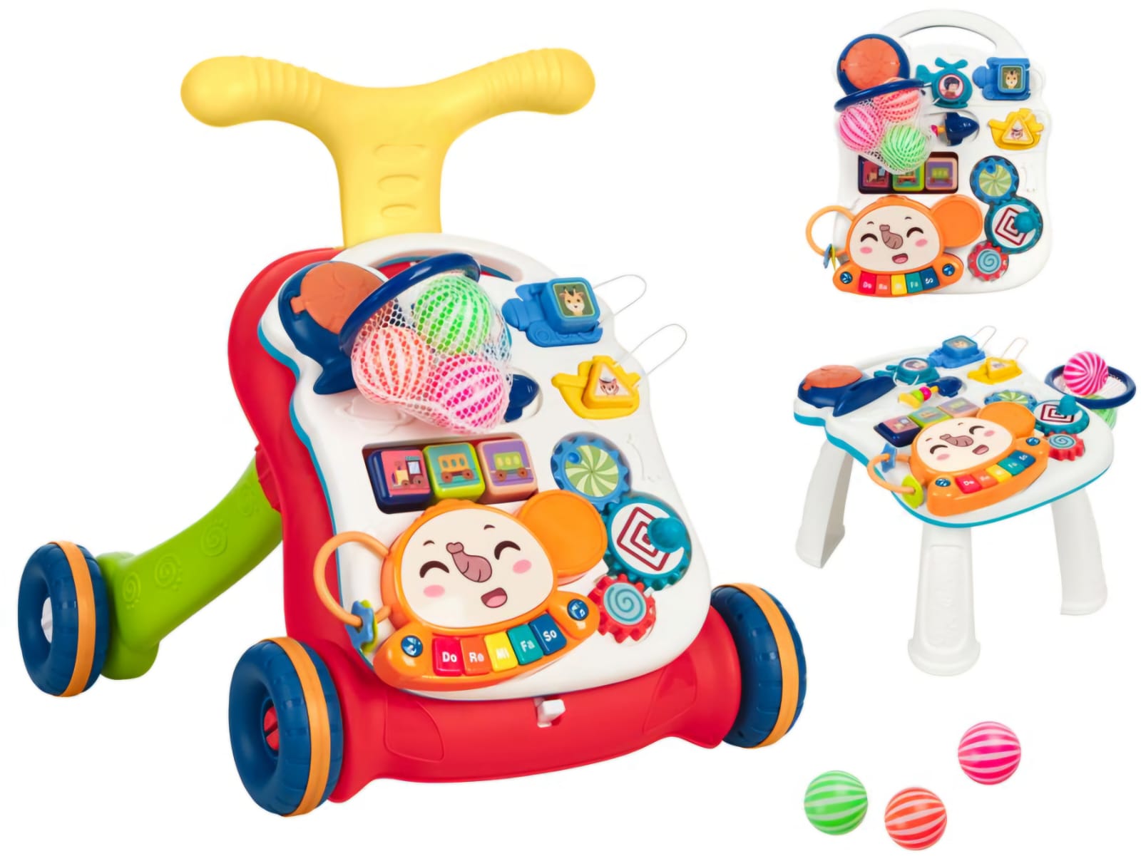 Antepremergător AT PERFORMANCE, 2 în 1 cu Panou Interactiv și Masă de Activități – Muzical, Educativ și Distractiv